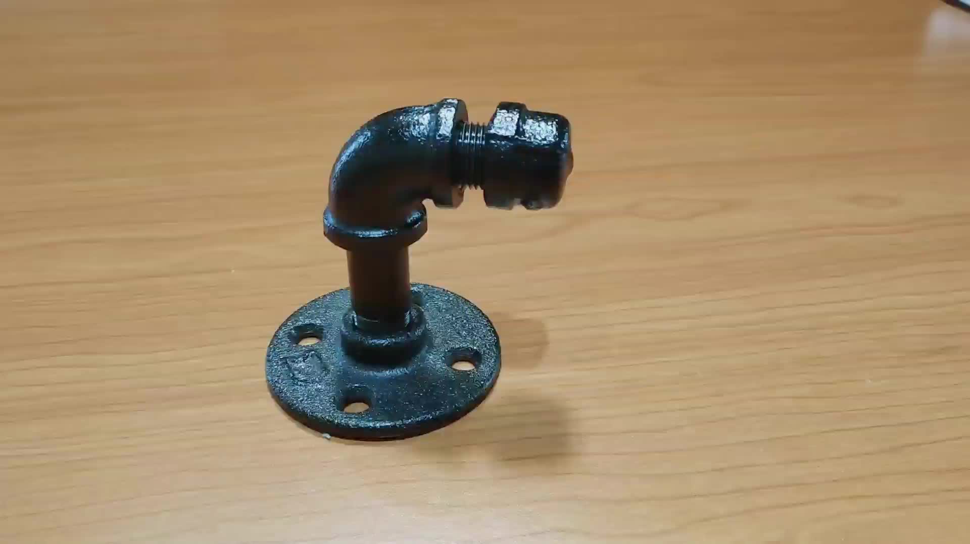 Home Decor Pipe Fitting Black Iron Lamp Painting Treatment Industrial