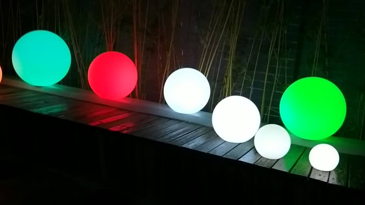 Christmas Ball Lights/outdoor Solar Charging Pe Plastic Led Ball Stone