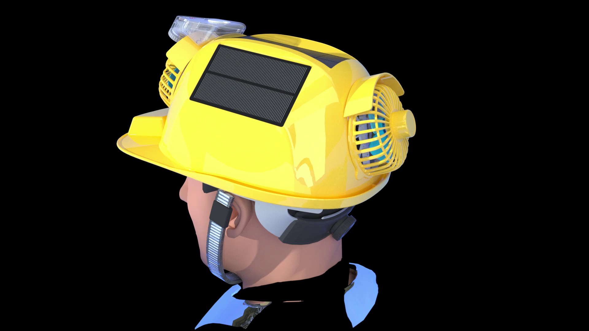 Mũ cứng công trường có sạc năng lượng mặt trời quạt kép điều hòa không khí mũ bảo hiểm chống nắng mùa hè làm mát nam có đèn mu bao ho lao dong 