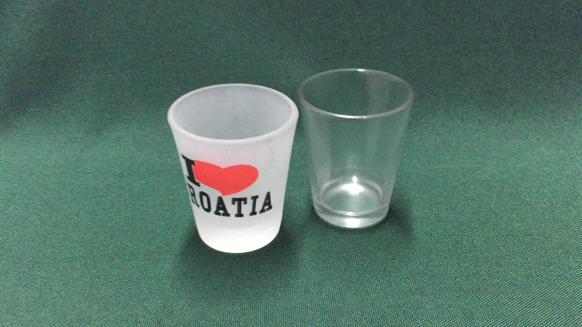 2oz Shot Glass With Gold Rim Sublimation Glass Cup Shot Glass Bulk