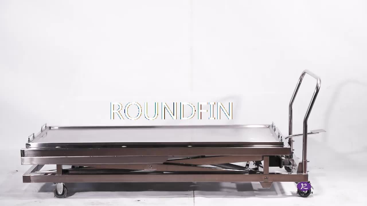 Roundfin Body Lifting Trolley Used For Funeral Equipment