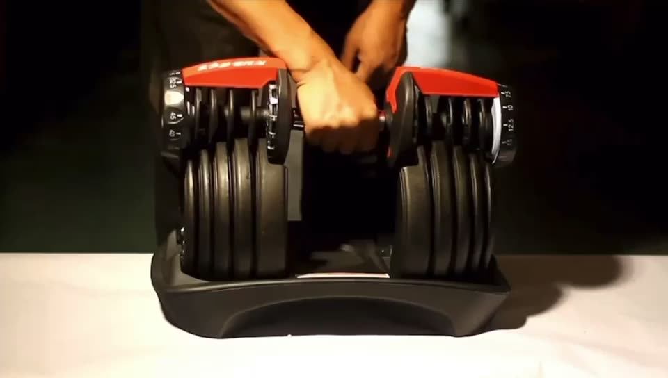 New Arrival Indoor Fitness Spin Lock Dumbbells Pp Nylon Weight 12.5lb