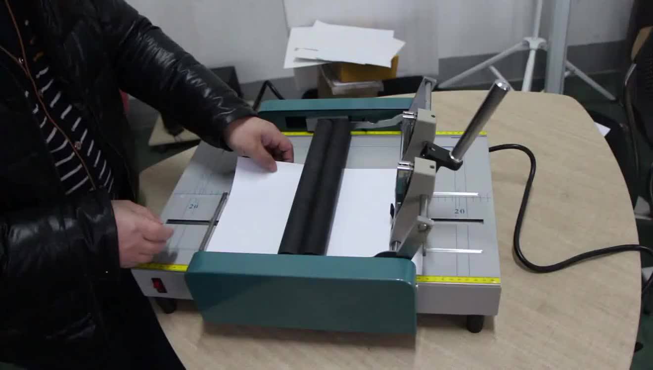 Zy1 Desktop Manual A3 Paper Stapling Folding Booklet Maker Machine