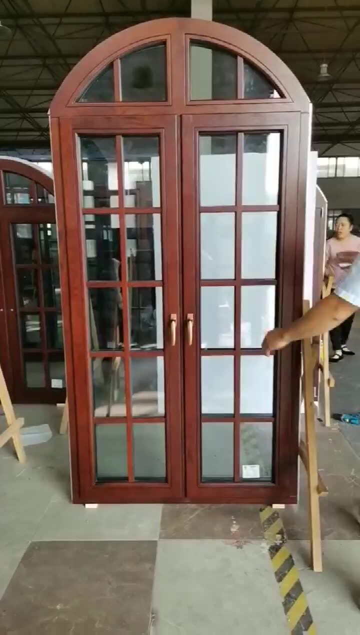 Doorwin Wholesale Pattern Design Wooden Window With Double Glazing