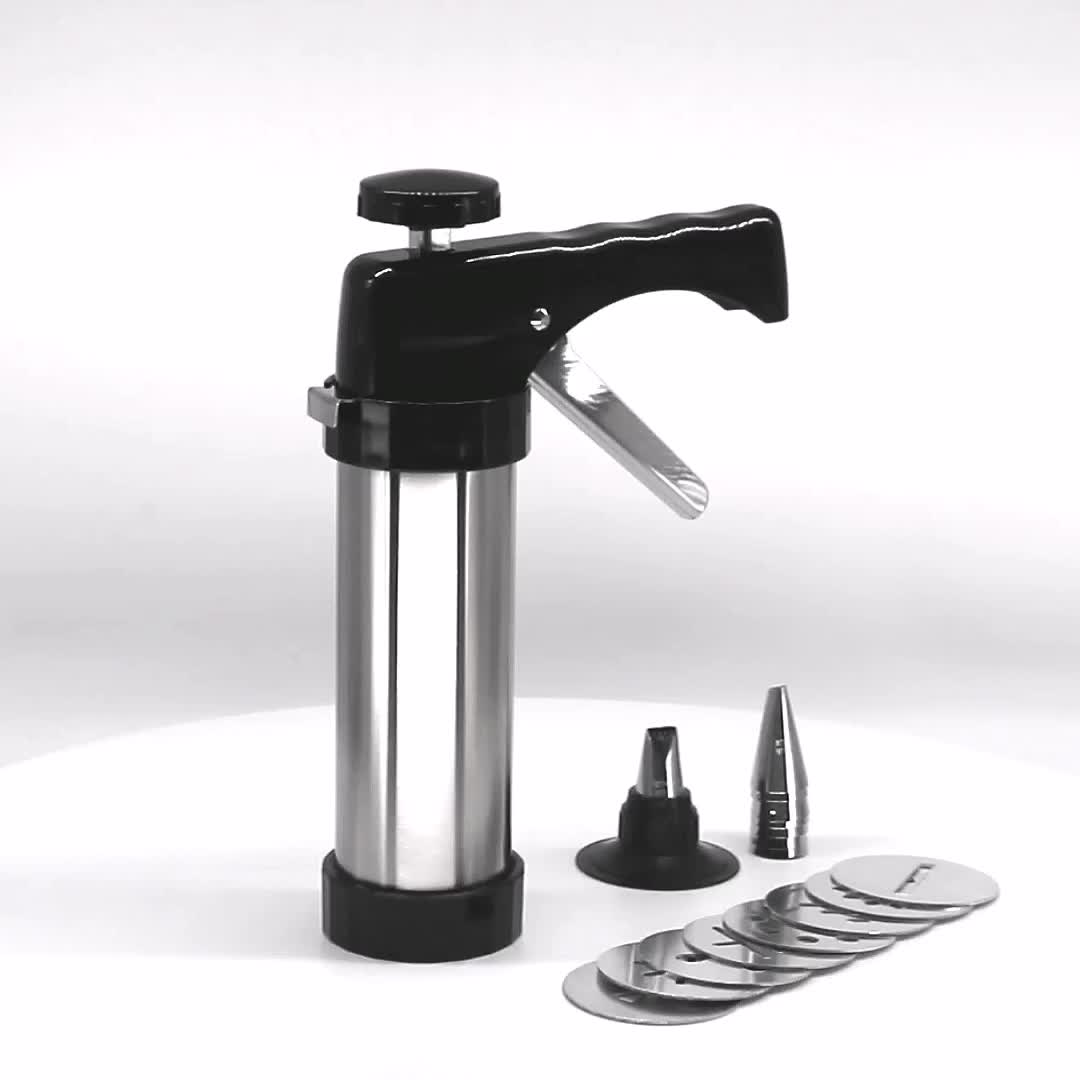 Shule Diy Aluminum Alloy Biscuit Maker Cookie Extruder Gun For Home Use