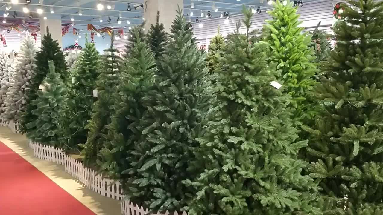 210cm Artificial Pvc Christmas Tree With Pine Cone Decorate For