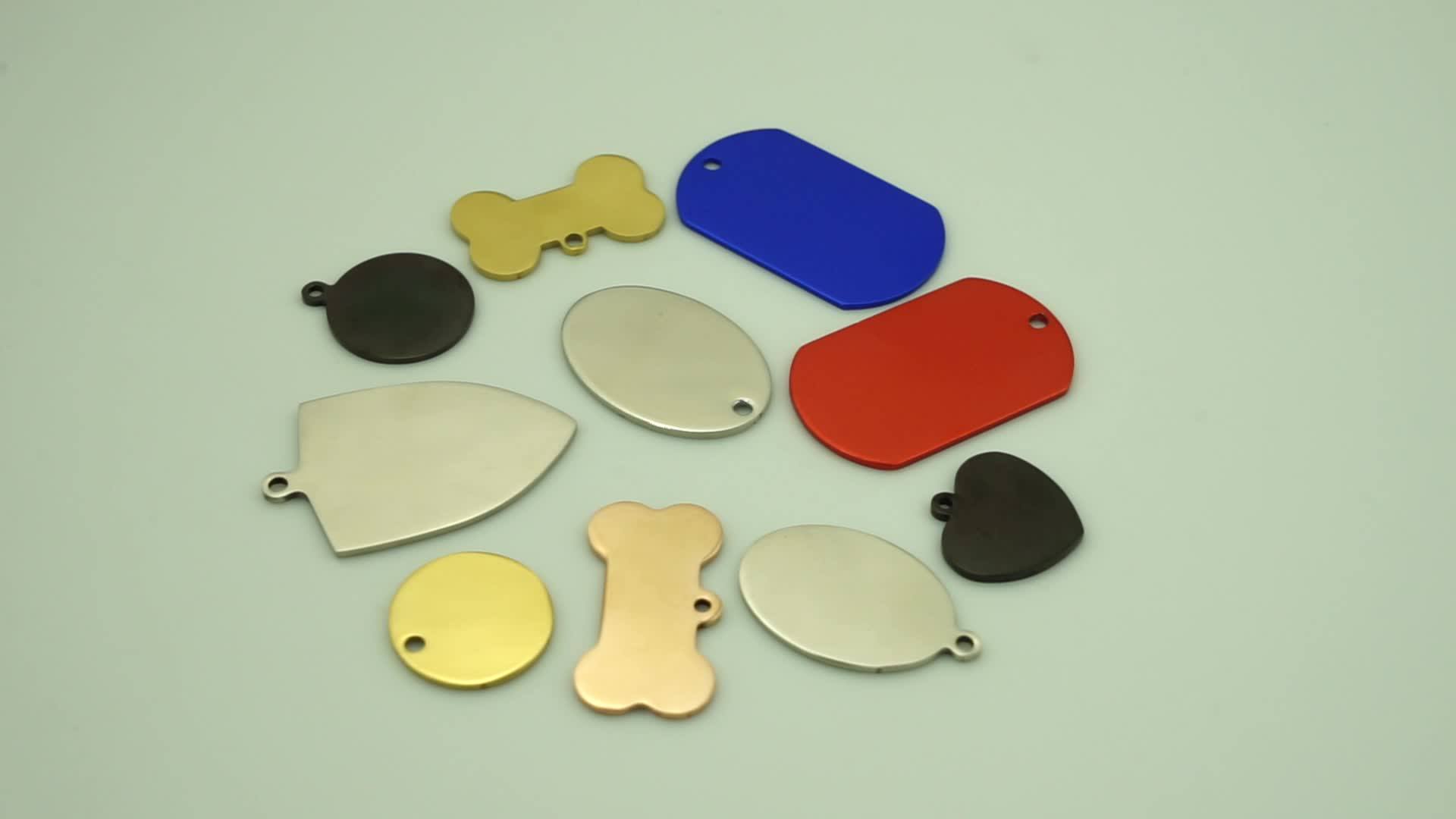 Wholesale Blank Engravable Stainless Steel Metal Sublimation Pet Id Dog