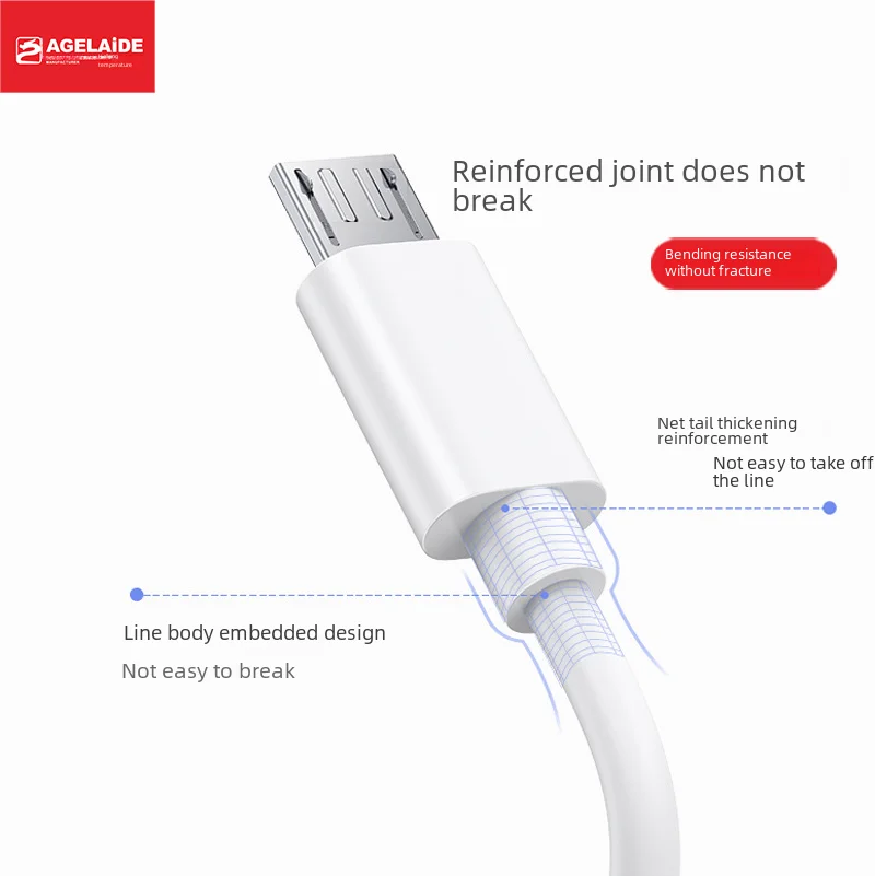 Mobile phone charger line is suitable for Apple data line Android Letv Huawei data line fast charging extension head charging line
