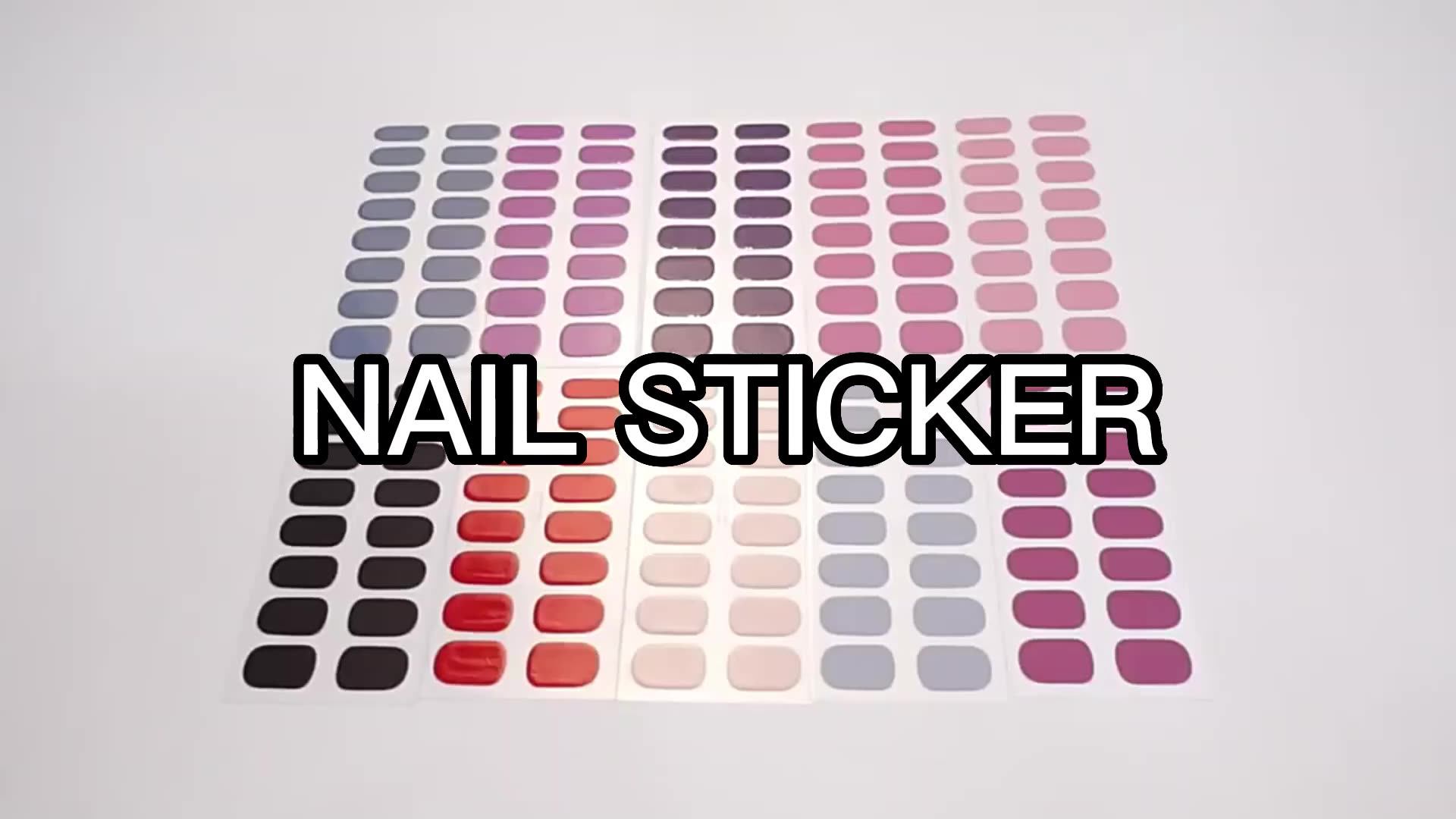 Custom Korean Style New Gel Nail Sticker With Uv Gel Nail Wraps Gel