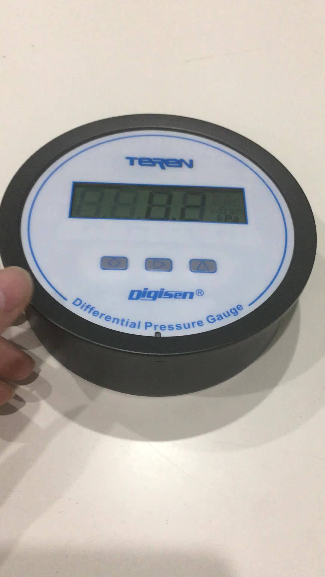 Digital Differential Pressure Gauge With Alarm Led Lcd Display Buy