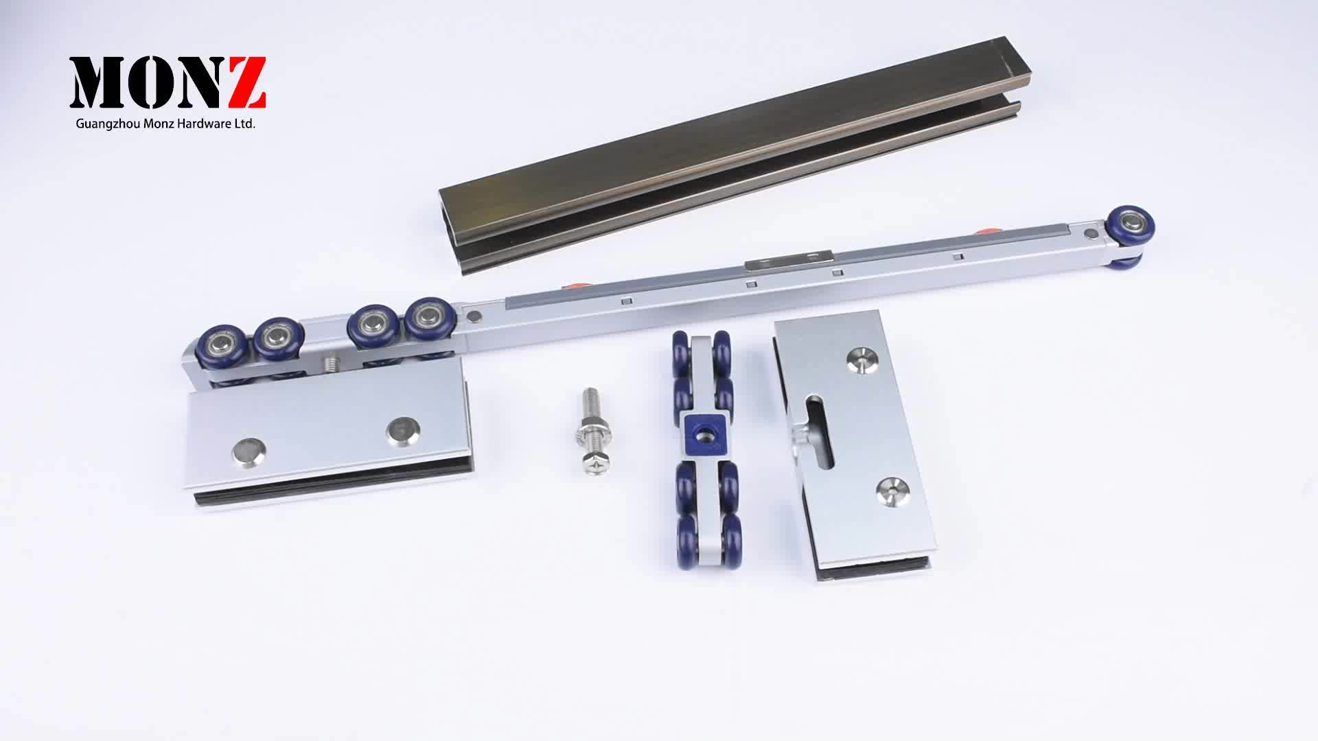 Soft Closing Glass Door Hanging Wheel Sliding Door Wall Mounted Ceiling