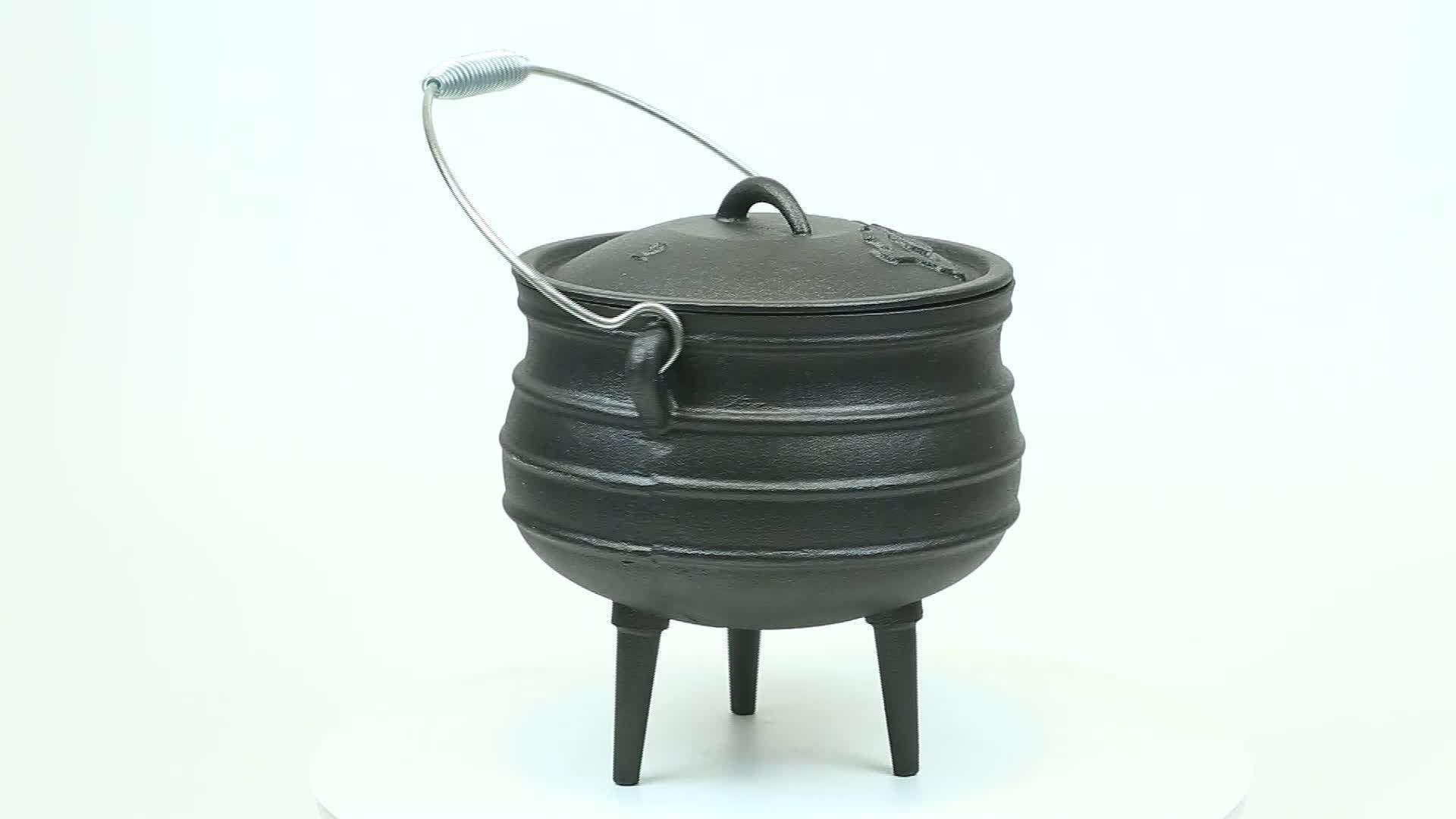 Black Outdoor Cooking Pots Ollas De Hierro Cast Iron Cauldron For