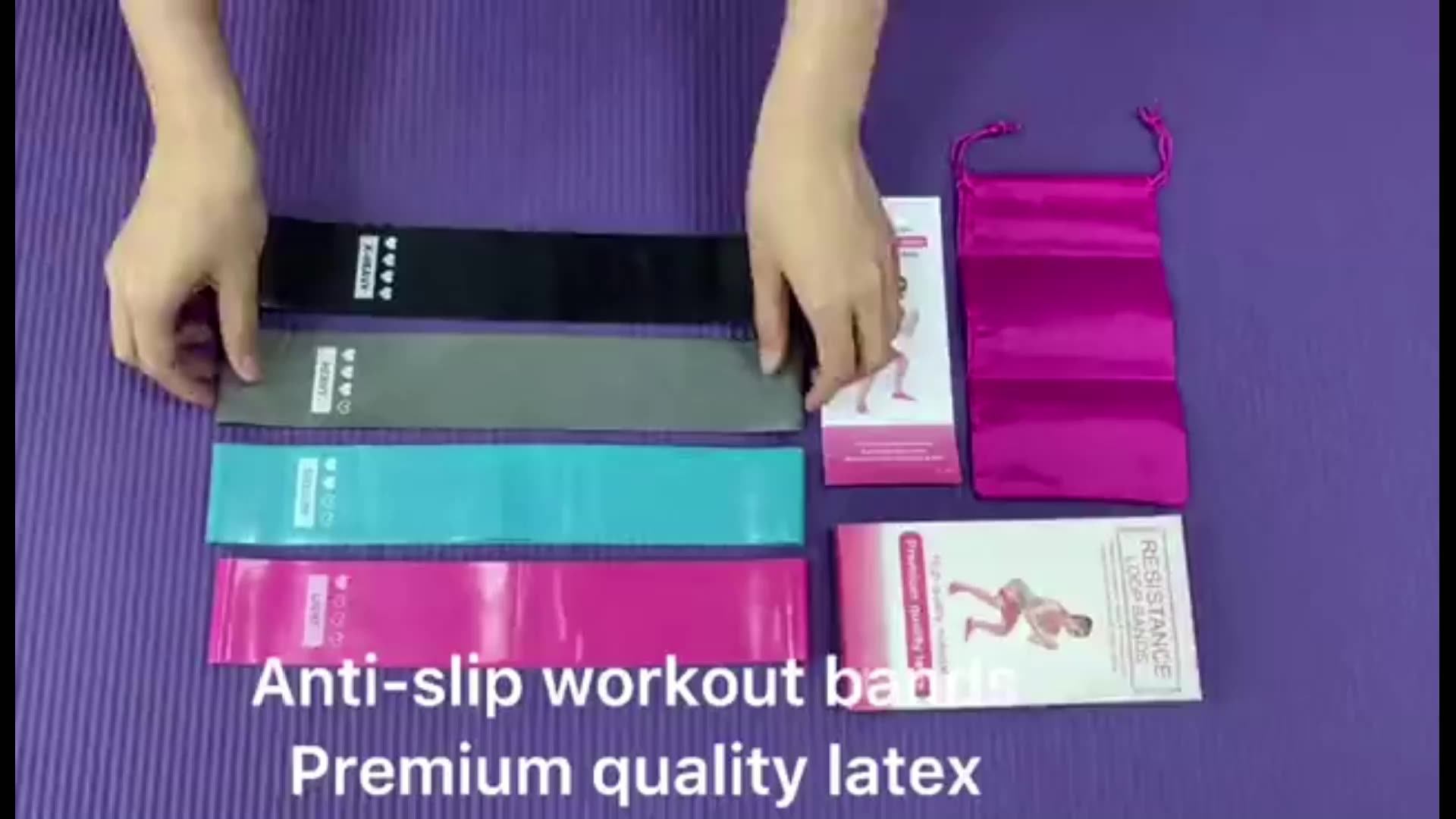 Zakerda Natural Latex Workout Exercise Loop Bands Antislip Resistance