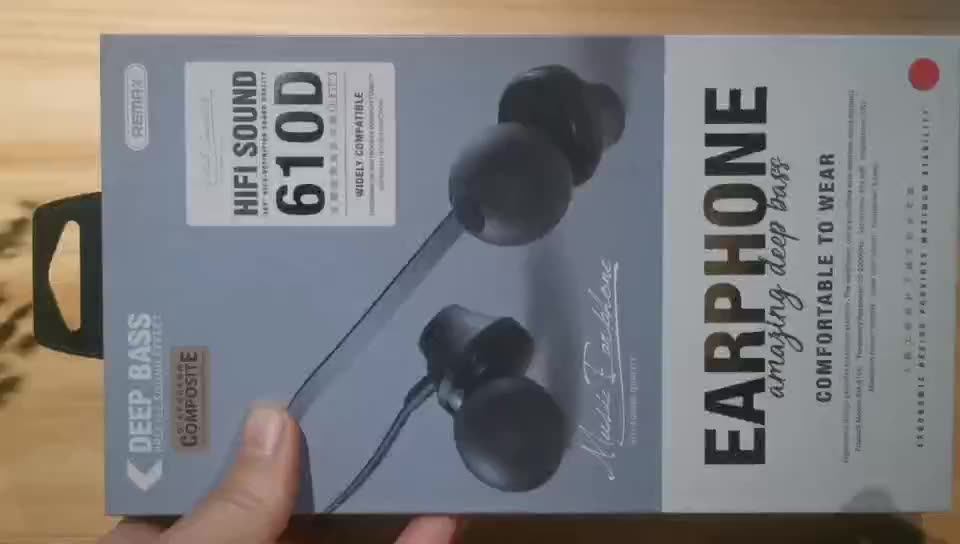 Remax RM-610D Earphones Colorful Stereo Deep Bass Wired Headset