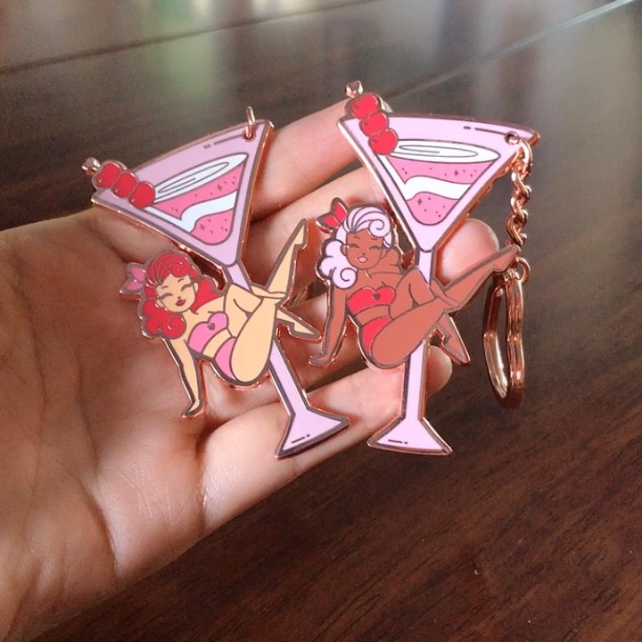 Hard Enamel Custom Rose Gold Keychains With Stamp Back Mold Buy Hard