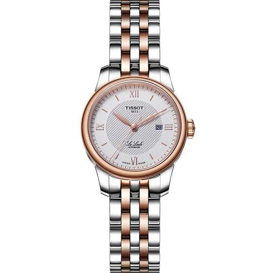 Tissot天梭1853力洛克机械间金钢带女表商务气质瑞士手表官方正品