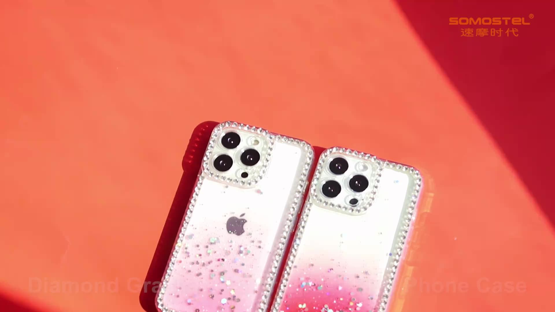 Transparent Clear Glitter Diamond TPU Case for Cell Phones