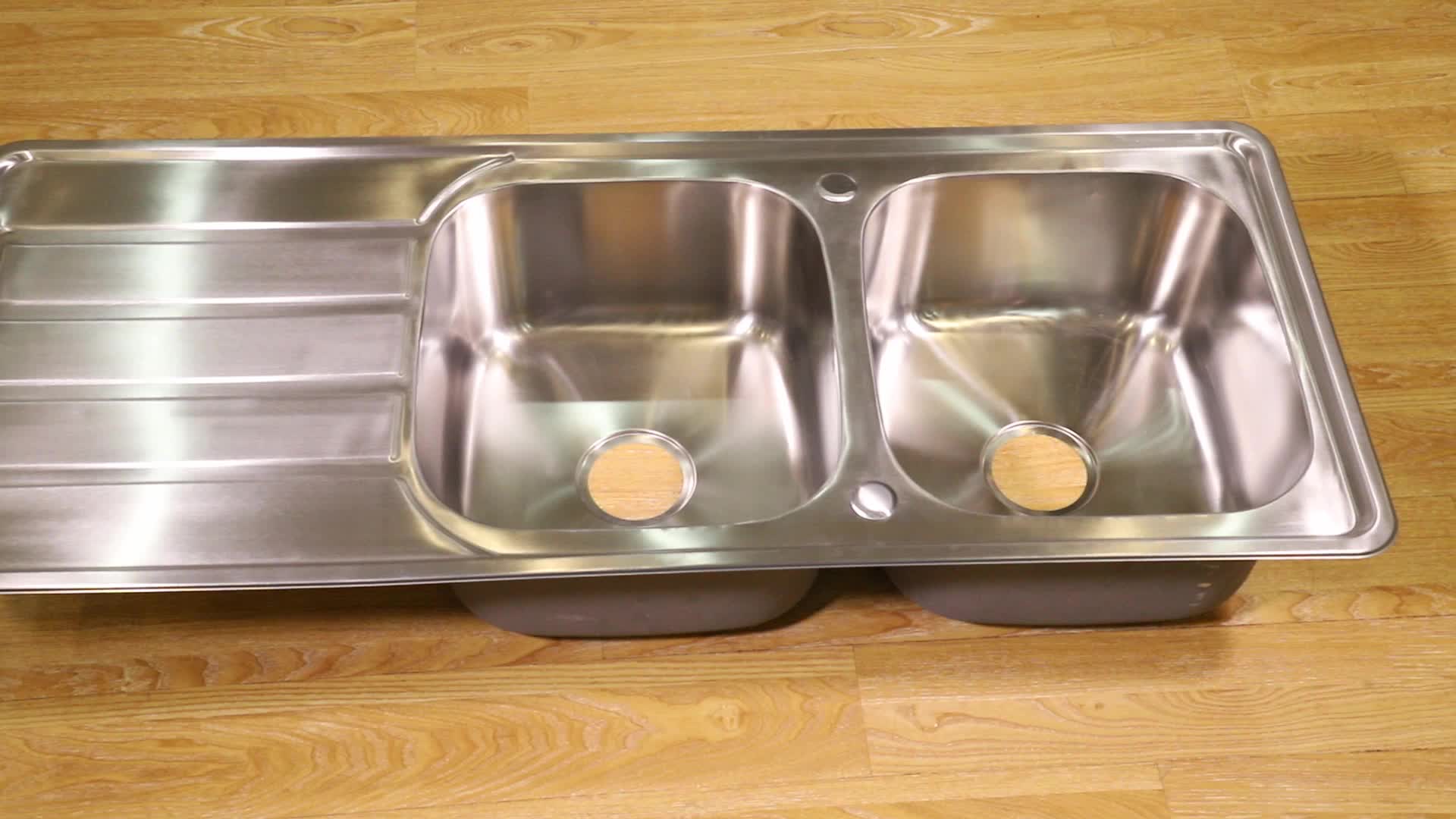 Modern Design Small Size Double Bowl 304 Ss Stainless Steel Kitchen