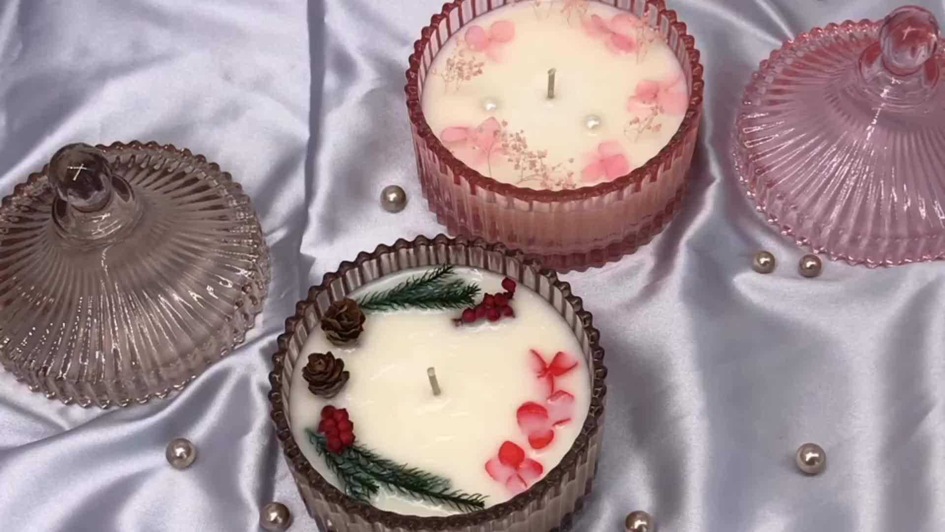 Wholesale Personalized Valentine Gift Botanical Dried Flower Glass