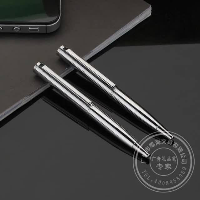 New Style Short Ballpoint Pen Best Selling Shiny Silver Mini Small Pen