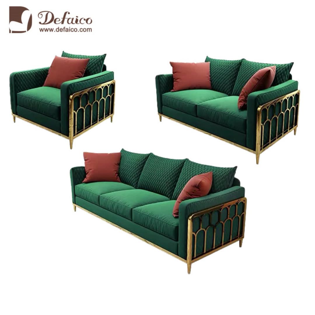Dubai Project Villa Green Velvet Fabric Upholstered Banquet Dubai Project Villa Green Velvet Fabric