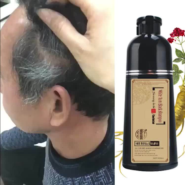 Organic Herbal Blackening Hair Dye Black Hair Shampoo ...