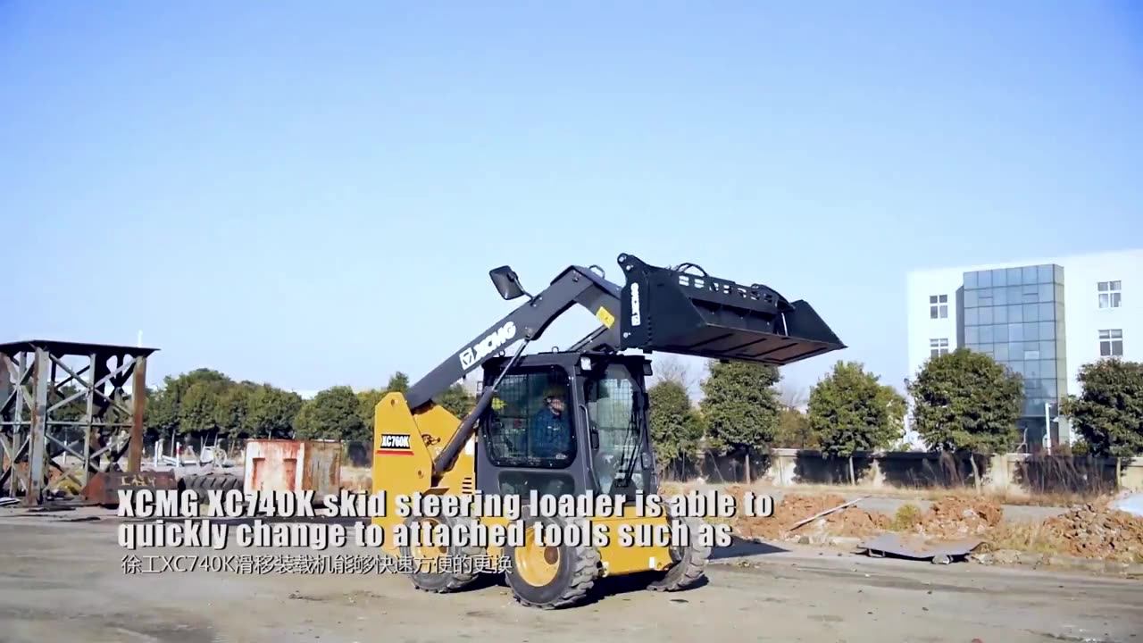 Xcmg Official Xc740k Diesel Mini Skid Steer Loader With 4 In 1 Bucket Buy Mini Skid Steer
