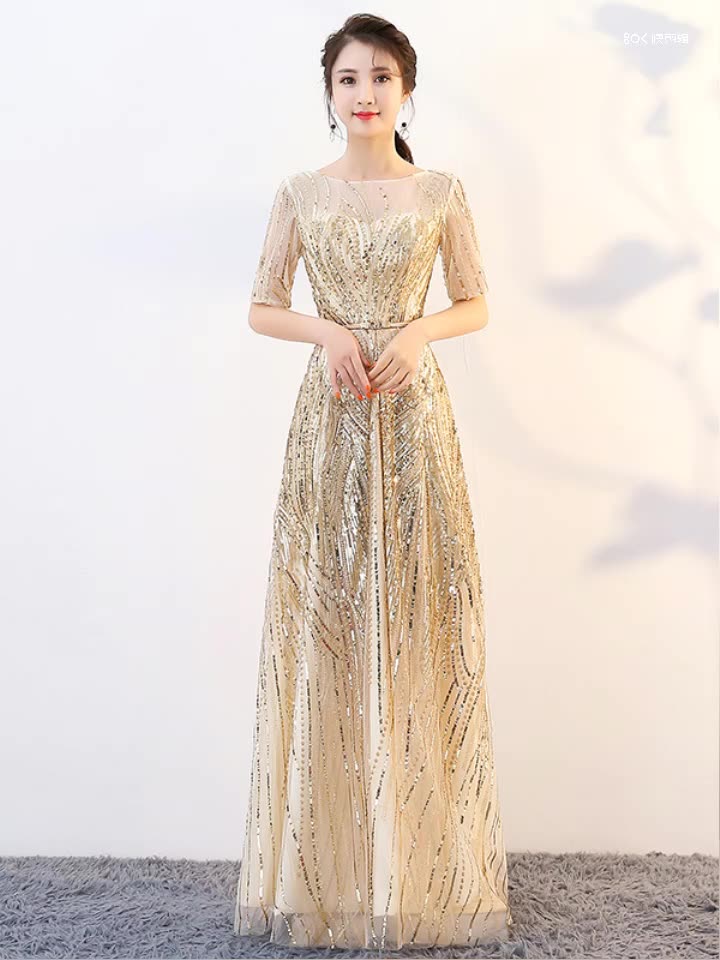 Evening dress, long long skirt, nail sequins, 2018, new collection Evening dress, long long skirt, nail sequins, 2018, new collection