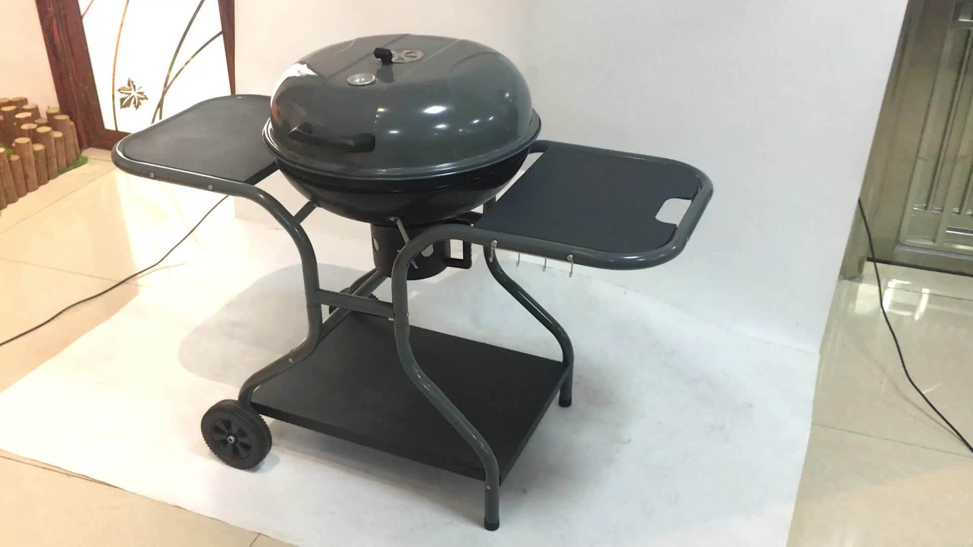 Outdoor Barbecue Charcoal Bbq Grill Kettle Florabest Trolley Bbq Grill