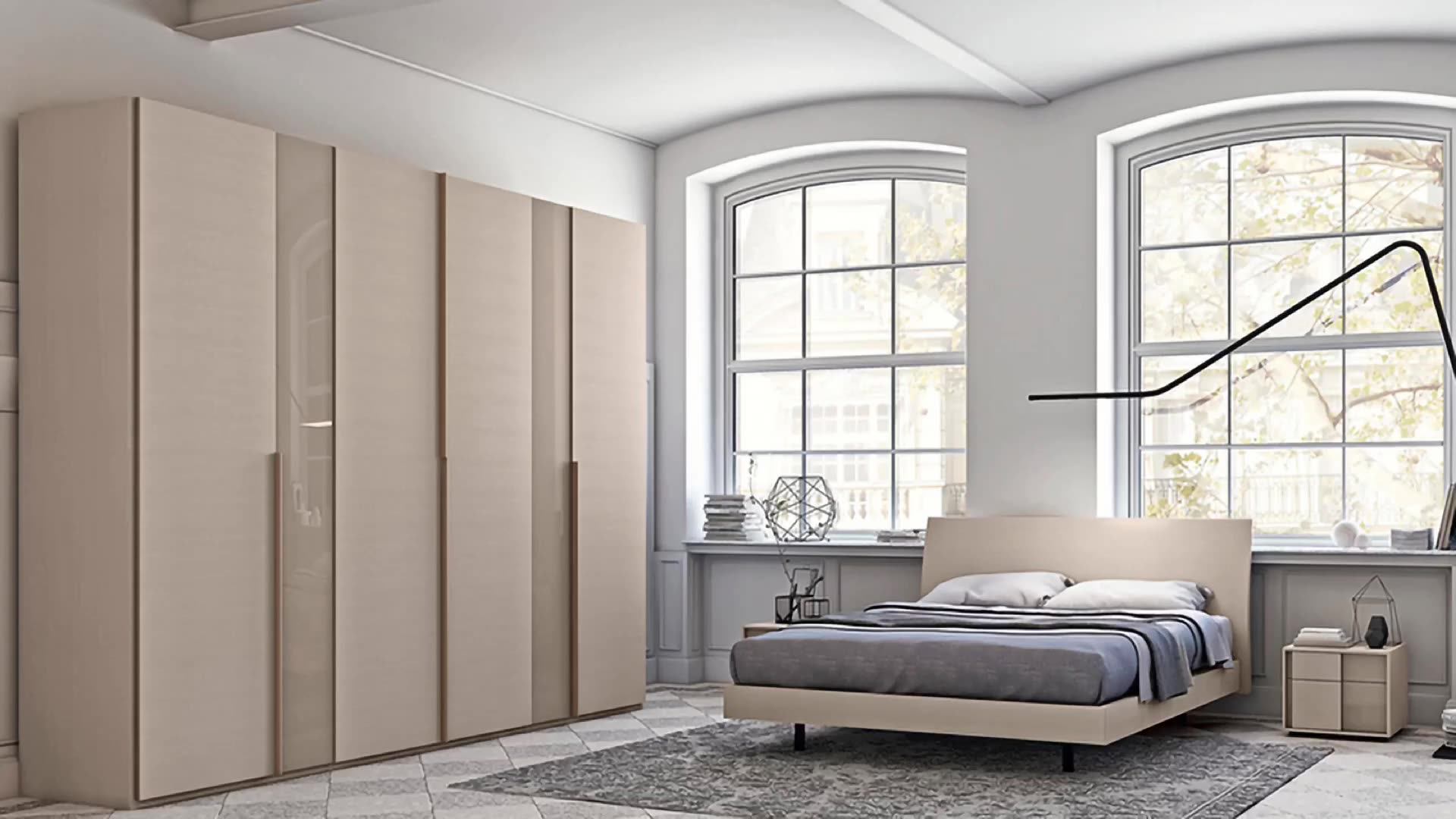 Elegante Design Melamin König Größe Schlafzimmer Möbel 20maa080 Moderne