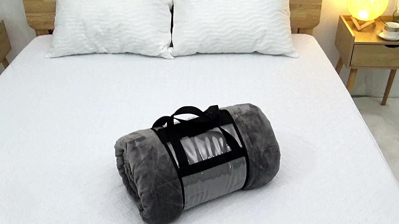 Factory Manufacture Grey Flannel Weighted Heated Blanket - Buy Weighted