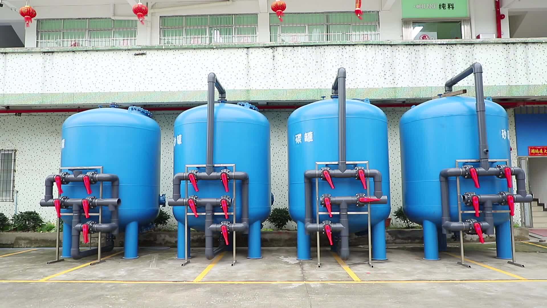 Automatic Carbon Steel Sand Filter / Multi Media Filter Pressure Filter Tank Use In Water
