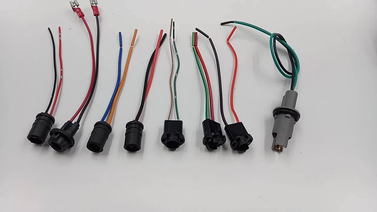 T10 501 Led Wedge Light Bulb Socket Holder Rubber Base Adaptor Harness