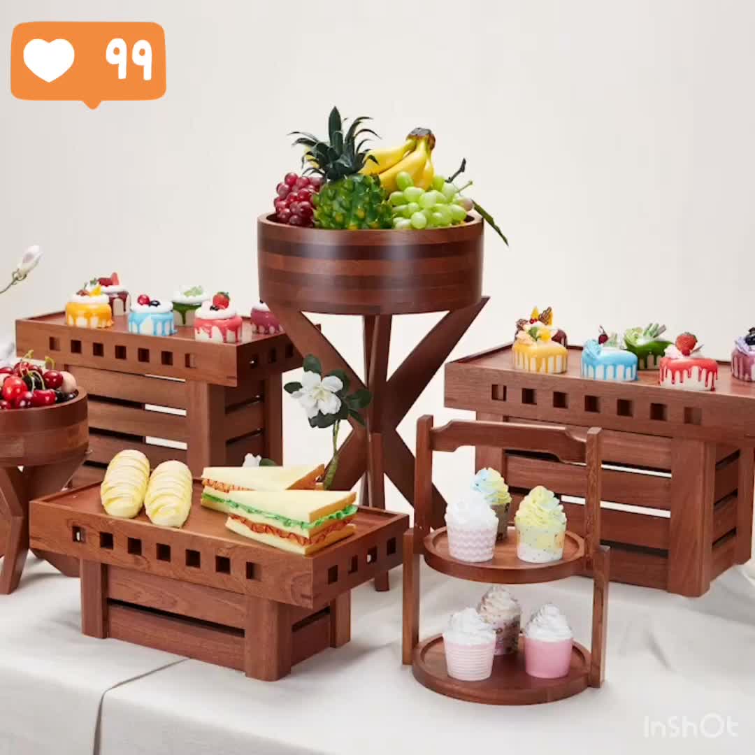 Hotel Dinner Wares Plate Buffet Round Square Serving Platters Chocolate