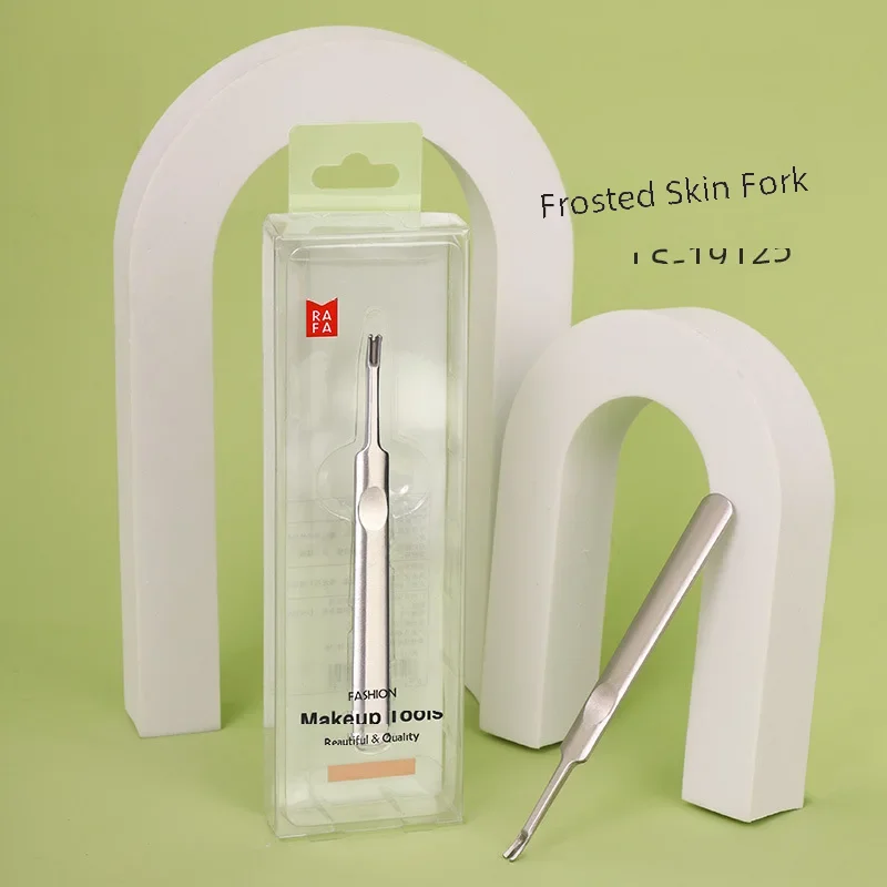 Stainless steel manicure dead skin fork sharp V-shaped frosted skin…