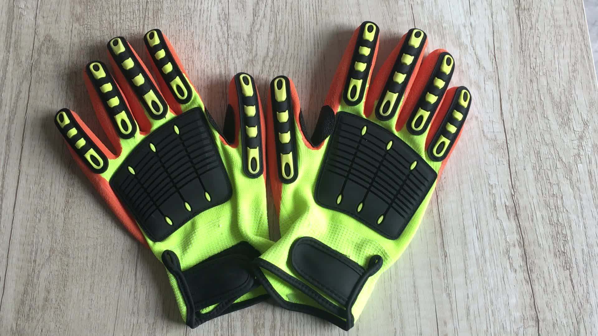 Shock Proof Hppe Nitrile Sandy Tpr Cut 5 Impact Gloves Buy High