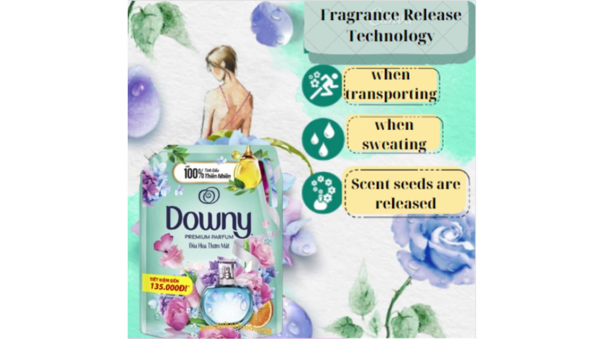 Downy Fabric Softener Premium Farfum Fresh Flower 2.2l Bag Wholesale