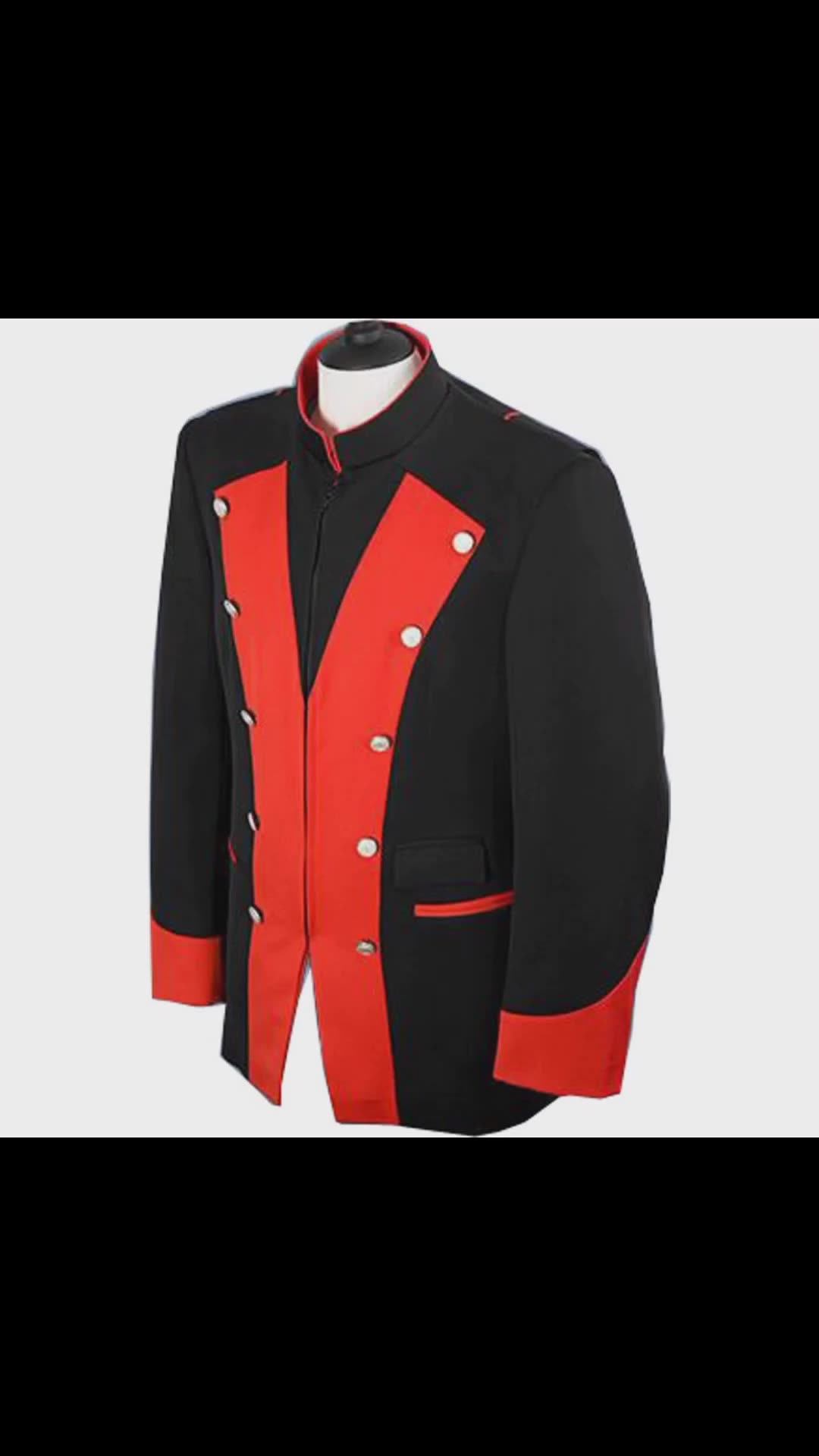 Tactical Royal Jacket Rmli Tunic Uk Marching Band Uniform Red Wool High