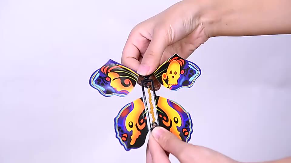 Magic Fairy Flying Butterfly Rubber Band Powered Wind Up Butterfly Toy