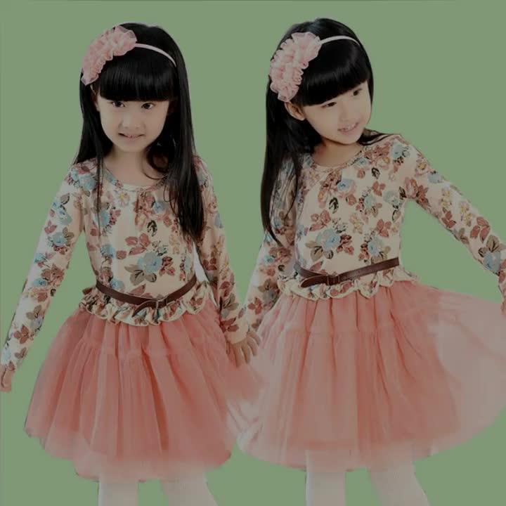 Turkey Wholesale Children Clothes Fashion Flower Girl Dress Design High