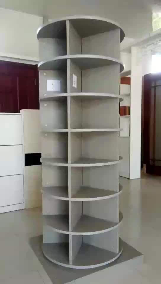 Customized Particle Board Round Rotating Shoe Rack Tower Shoe