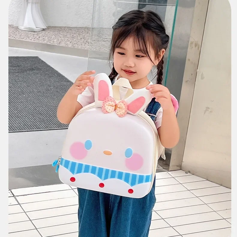 New track children's school bag 2024 new fashion cartoon rabbit kindergarten light children's shoulder bag