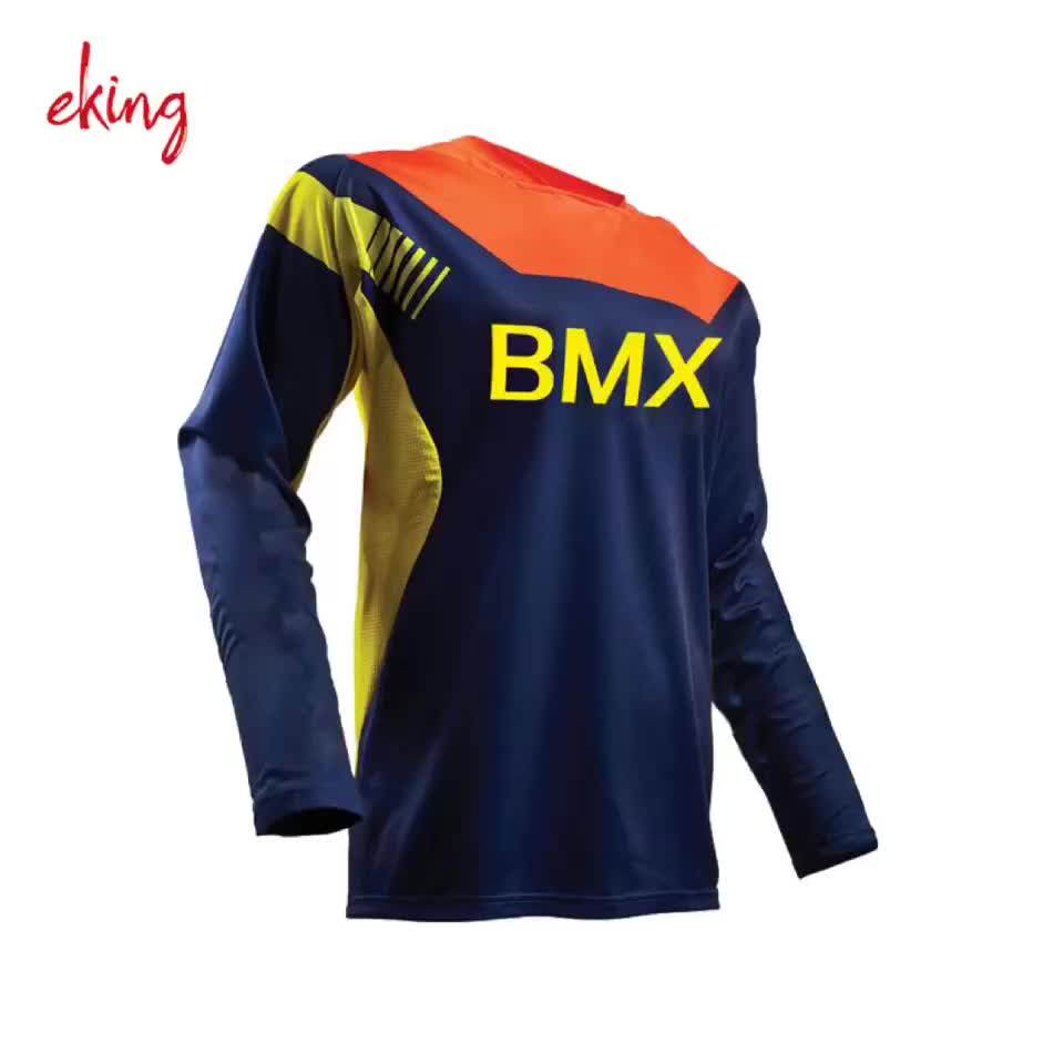 Sublimation Print Bmx Cycling Jerseys Short Sleeves Downhill Shirts