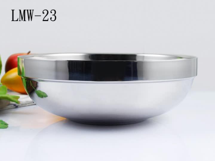 Korean Metal Double Deck Hollow Dinnerware Rice Noodle Ramen Bowl For