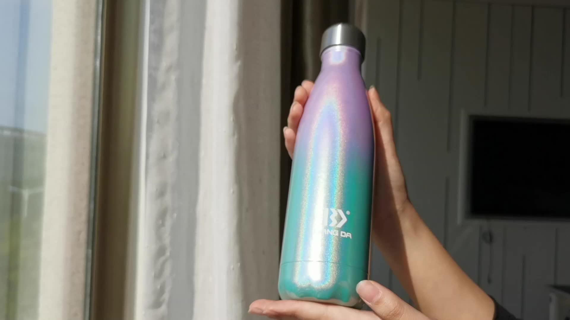 glitter stainless steel water bottle