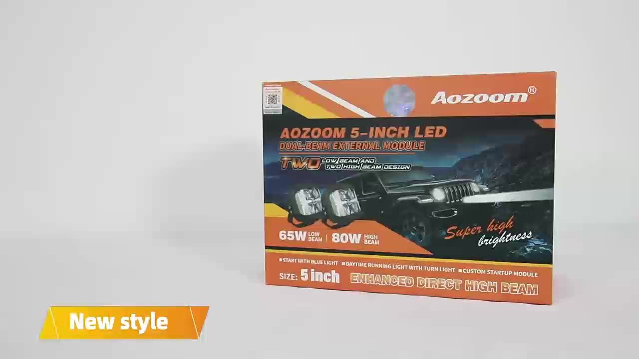 Aozoom Auxiliary Spotlight 5 Inch Headlight Offroad 4x4 Dualbeam Led