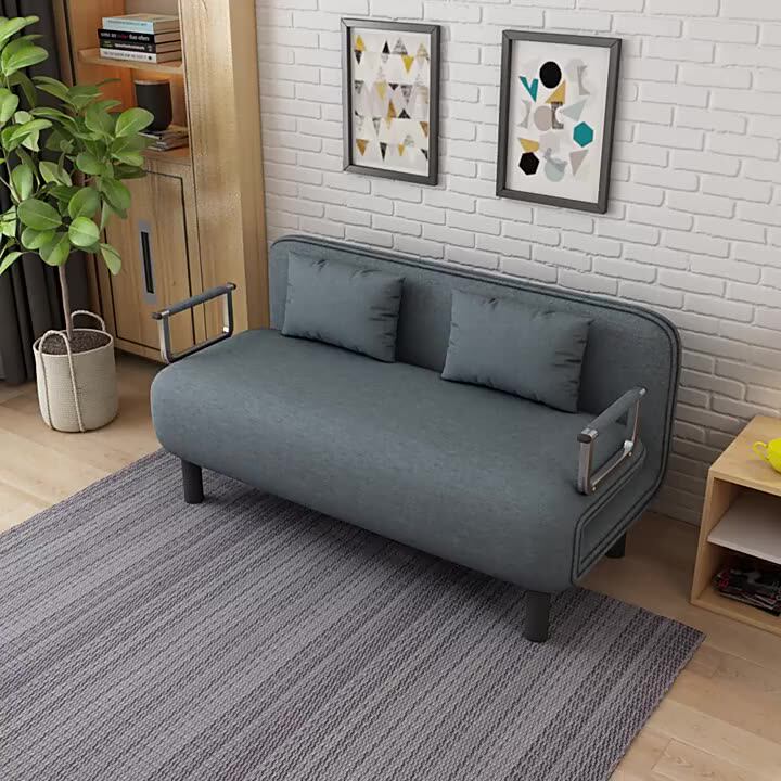 Wholesale Grey Simple Folding Sofa Bed Divano Lett SofaBed
