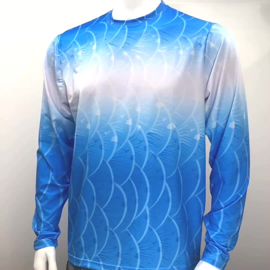 Upf 50+ Sun Protection Moisture Wicking Polyester Spandex Men's Long