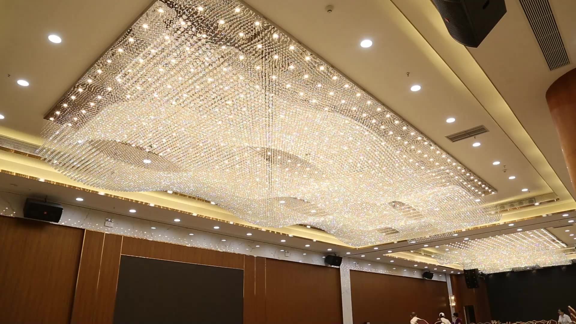 Custom Large Luxury Hotel Project Banquet Hall Restaurant Lobby Crystal ...