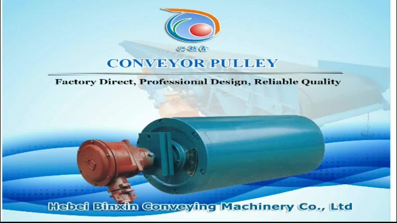 Diamond Grooved Rubber Lagging Pulley Selfaligning Ball Bearings